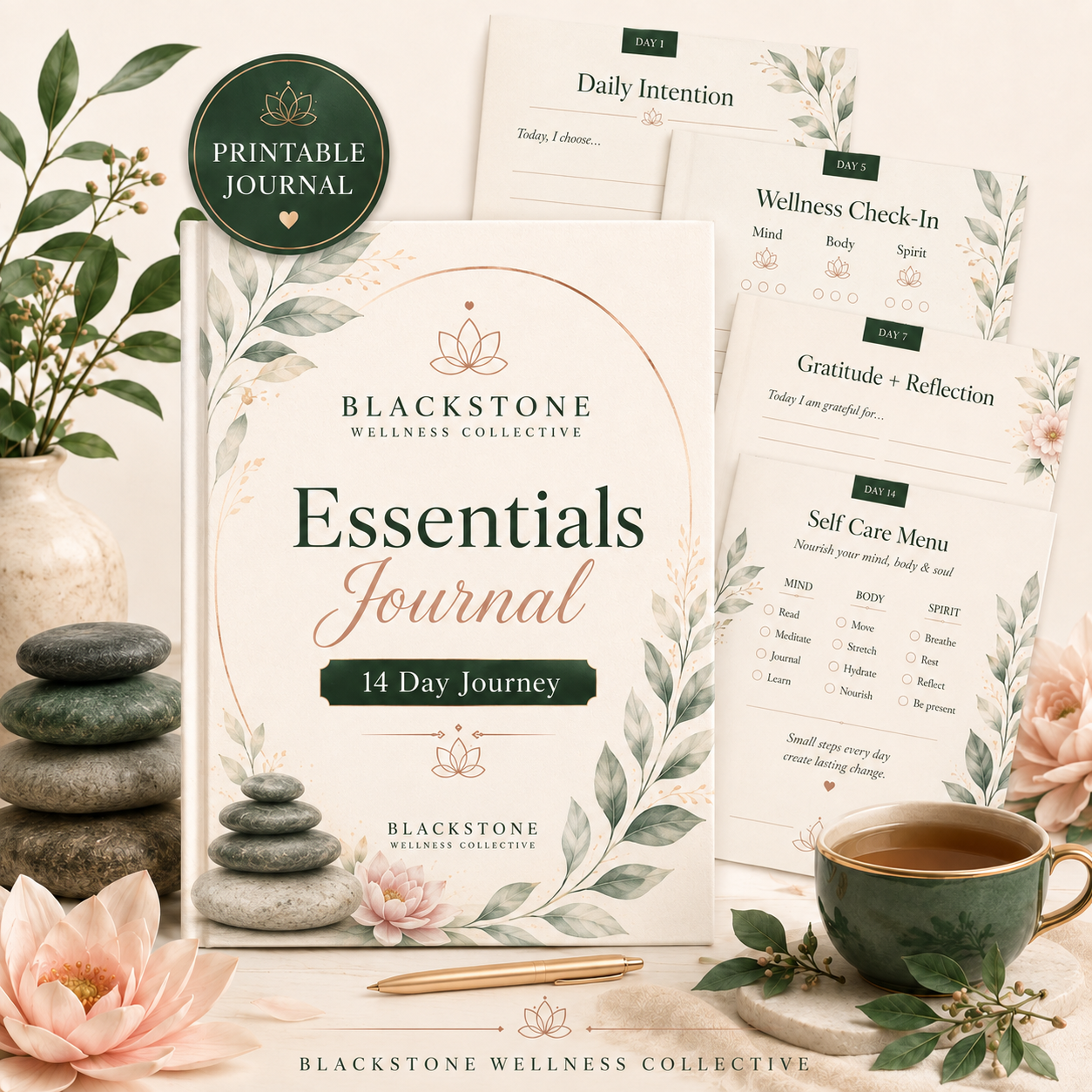 Blackstone's Wellness Collective Essentials Wellness Journal - 14 Day